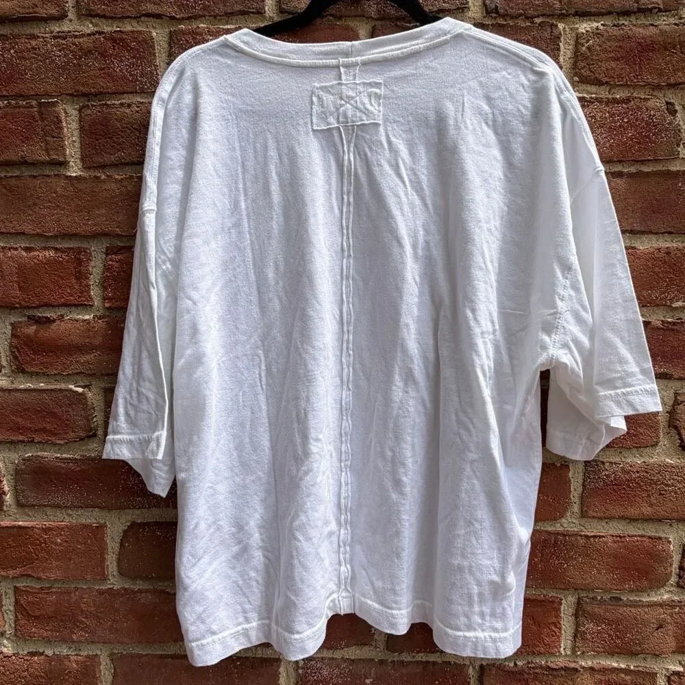 Free People X We The Free Perfect Oversized Tee shirt White XL NEW